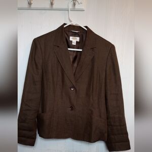 Talbots Brown Blazer Classic Suit Jacket